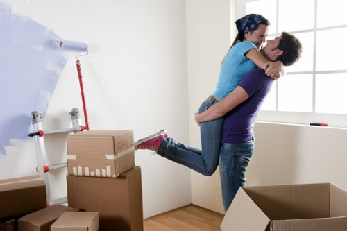 Professional movers handling furniture and boxes in Crystal Palace