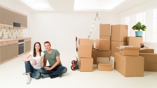 Removal van loading furniture outside a Crystal Palace home