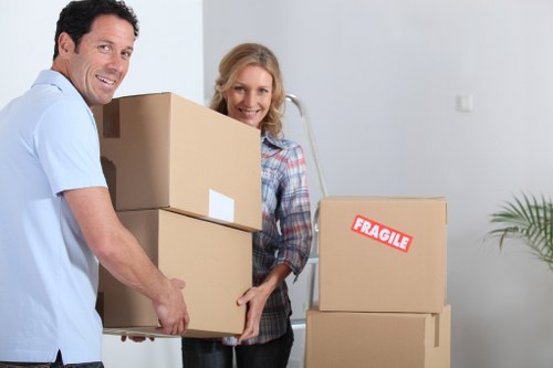 Packing and loading items into a van for a local move